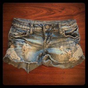 Hippie Laundry distressed denim shorts